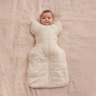 Love to Dream Swaddle Up Transition Bag Extra Warm 3.5 TOG in Blushing Heart Oatmeal, showing soft fabric and cozy design.