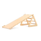 Kinderfeets Pikler Triangle small climbing toy with slide for safe indoor play and motor skill development.