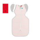 Love to Dream Swaddle Up Transition Bag 1.0 TOG in dusty pink, soft fabric with zipper closure and snug fit for babies.