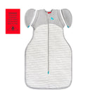 Love to Dream Swaddle Up™ Transition Bag in white, 2.5 TOG warm sleep sack for babies, designed for easy transition and comfort.