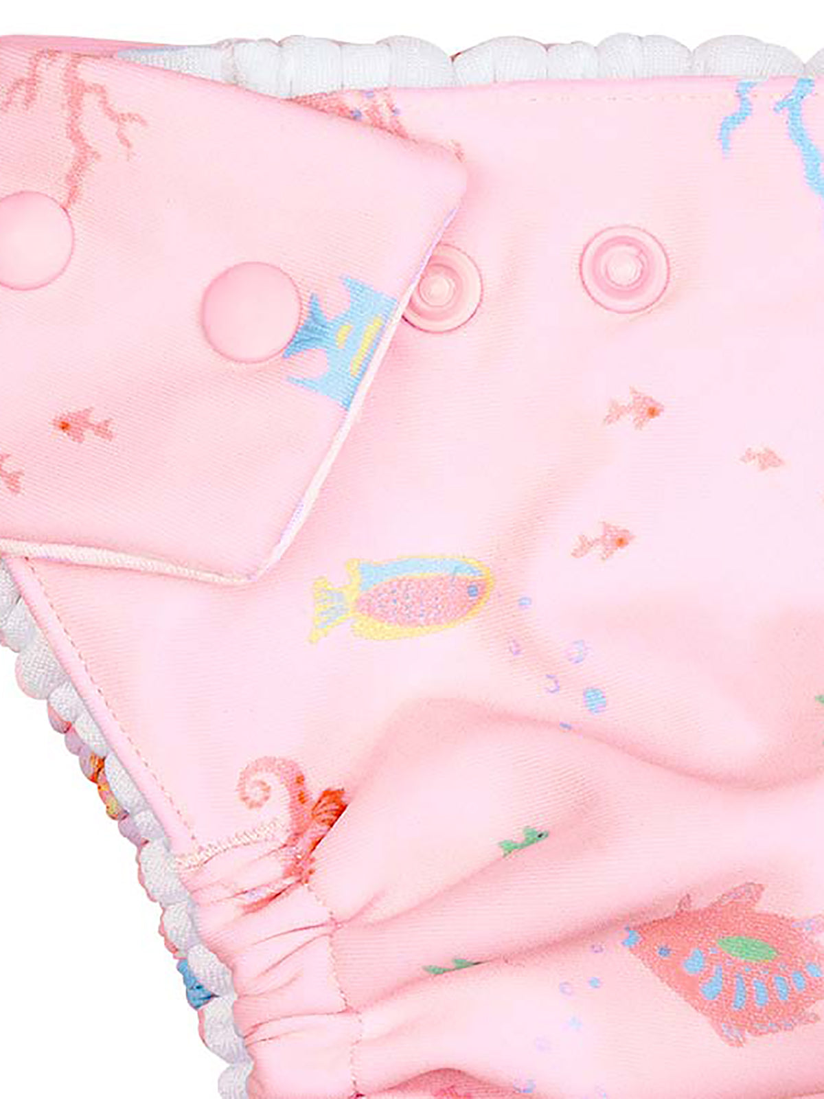 Toshi Swim Baby Nappy in coral, a soft and reusable swim nappy designed for infants, with adjustable fit and leak-proof protection.
