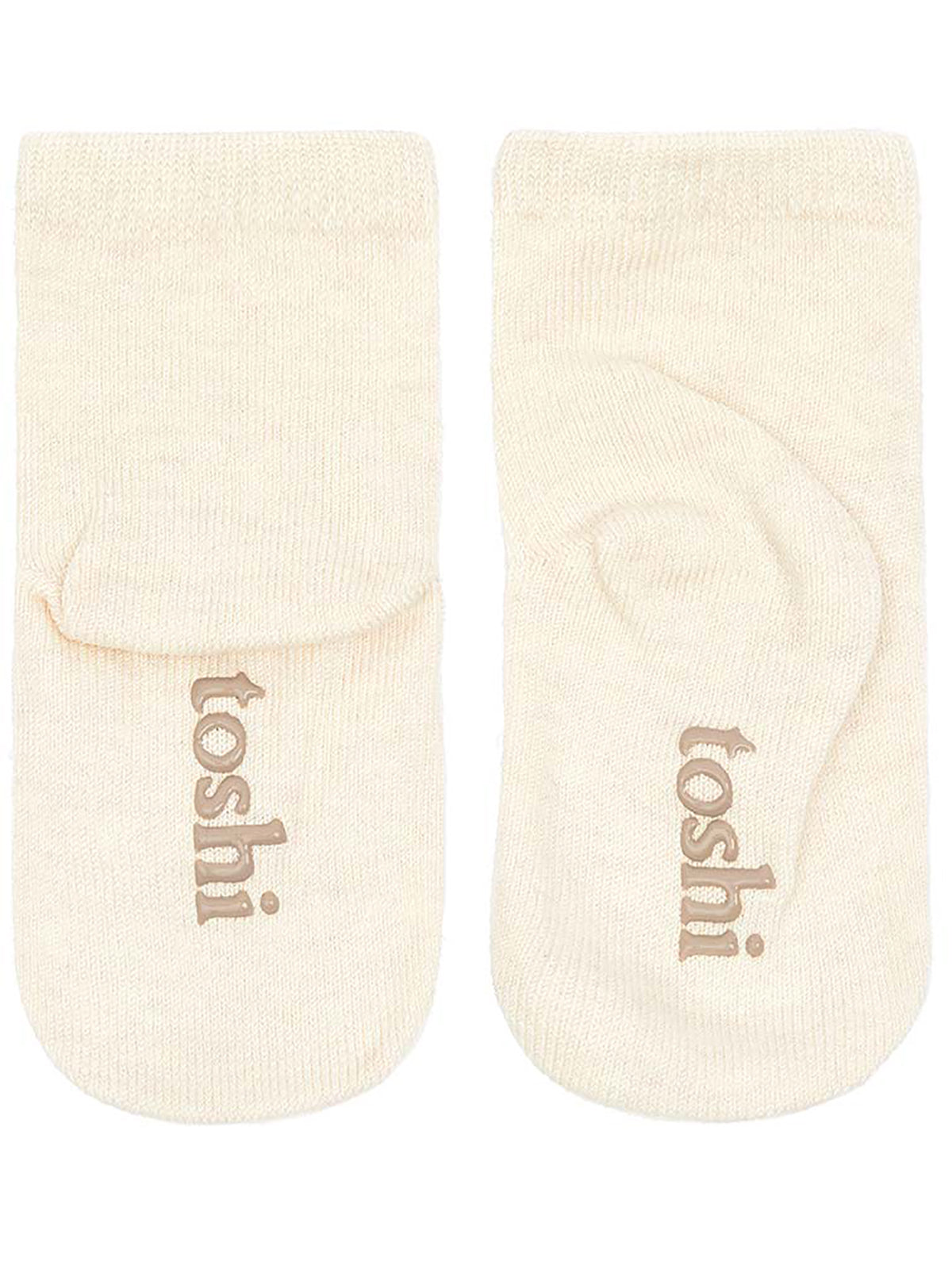 Pair of Toshi Organic Socks Ankle Dreamtime Feather in soft, breathable fabric, featuring a feather pattern and comfortable fit.