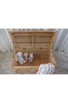 Large INKAH Rattan toy chest by Inkah Limited with woven rattan design, ideal for storing children's toys and keeping spaces tidy.