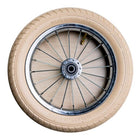 Trybike Complete Wheel in cream for bikes and scooters, showcasing a durable, stylish wheel suitable for various outdoor rides.