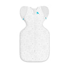 Love to Dream Swaddle Up Transition Bag Lite 0.2 TOG in white, showing the soft fabric and cozy design for baby sleep.