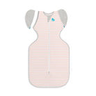 Love to Dream Swaddle Up Transition Bag 1.0 TOG in dusty pink, soft fabric with zipper and arm openings for easy swaddling.