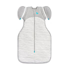 Love to Dream Swaddle Up Transition Bag in warm 2.5 TOG, white with wing design, for comfortable baby sleep and easy transition.