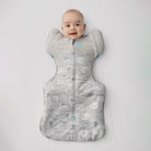 Love To Dream Swaddle Up Transition Bag Extra Warm 3.5 TOG in South Pole Grey, designed for safe sleep and comfort.
