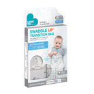 Love To Dream Swaddle Up Transition Bag Extra Warm 3.5 TOG in South Pole Grey, cozy baby sleepwear with zipper closure.