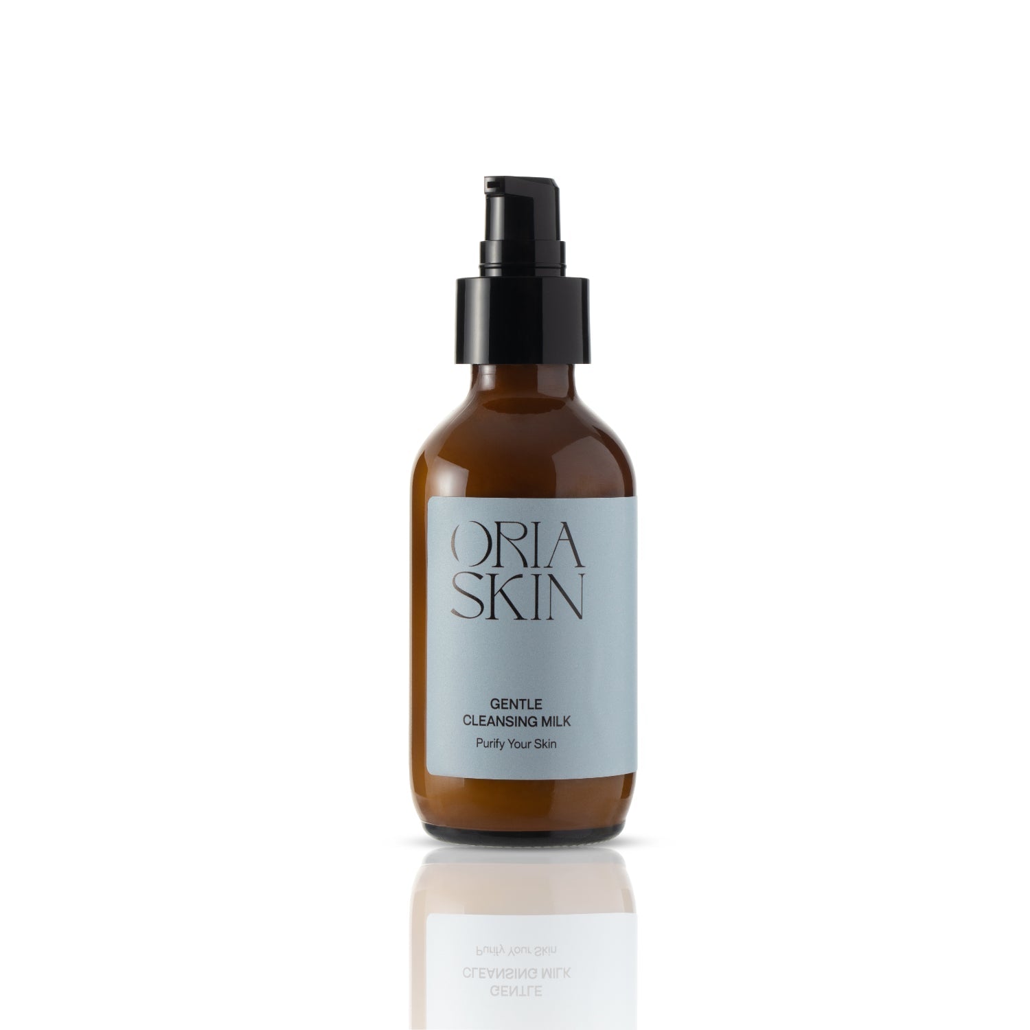 Oria Skin Gentle Cleansing Milk in 100ml bottle, featuring a soft, calming formula for gentle skincare and cleansing.