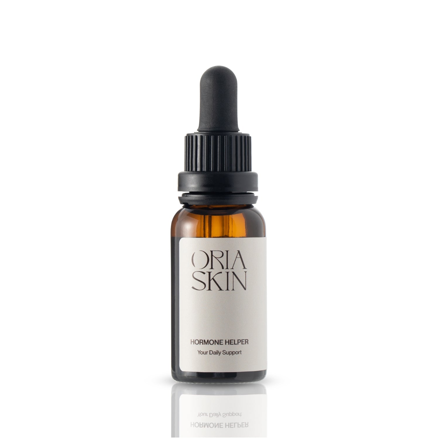 Oria Skin Hormone Helper 20ml bottle with dropper, designed to support hormonal balance and skin health.