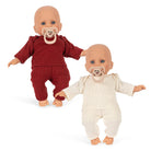 Konges Slojd Bobo and Bobbie baby dolls toy set, soft fabric dolls with detailed features for children.