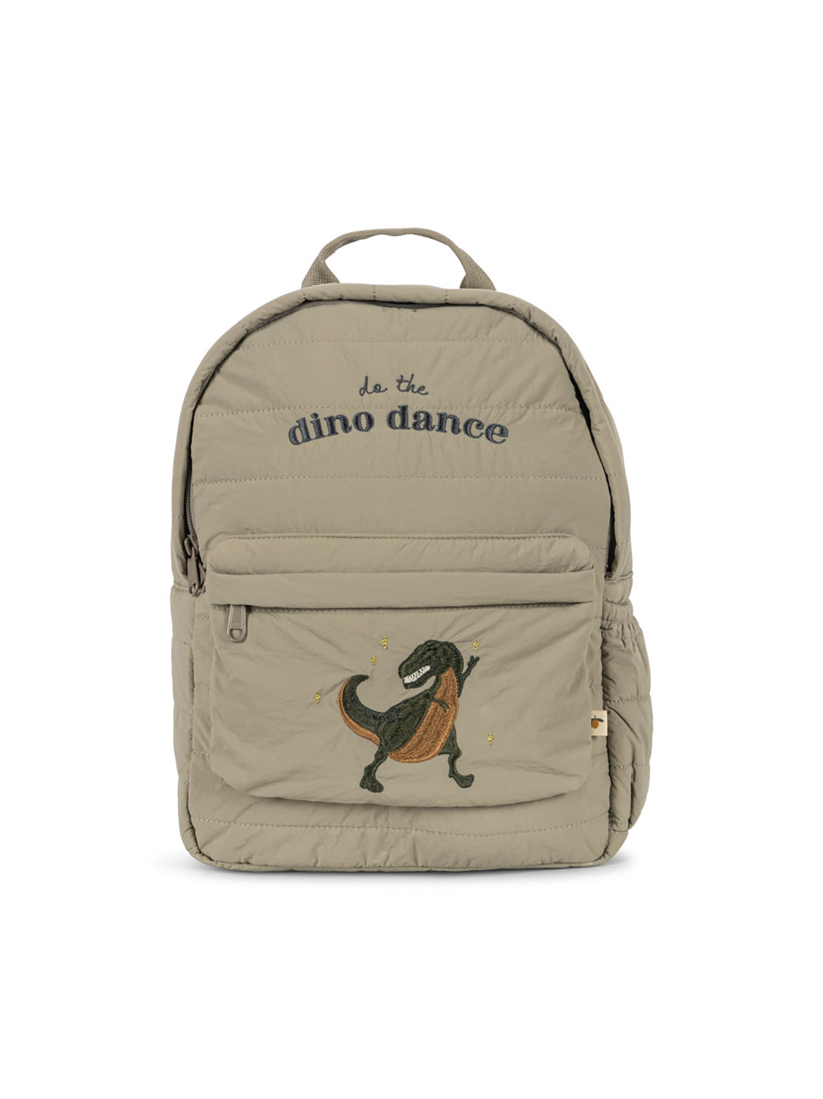 Konges Slojd Juno Quilted Backpack Midi in Laurel Oak with padded straps and quilted design for school or everyday use.