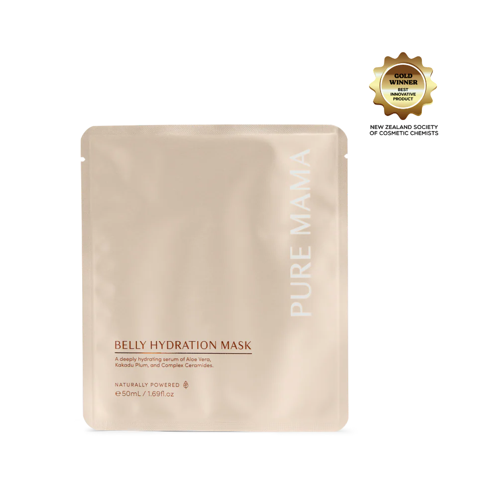 Pure Mama Belly Hydration Mask for women, 50ml, designed to soothe and hydrate skin and reduce stretchmarks.