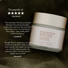 Pure Mama Magnesium Body Rub for women, 120ml, showing the soothing cream container designed for sleep support and muscle relaxation.