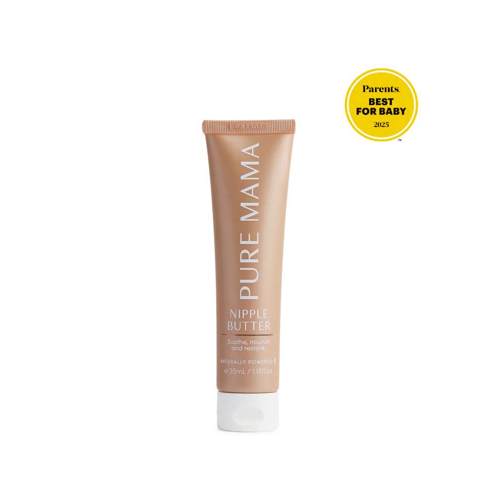 Pure Mama nipple butter cream in a 35ml jar, designed for women’s care, with a smooth, nourishing texture suitable for sensitive skin.