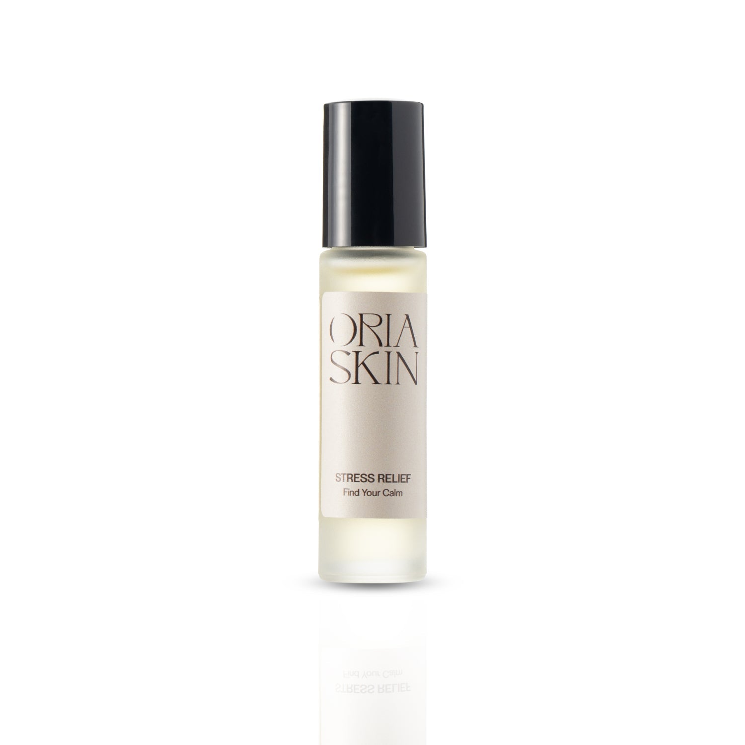 Oria Skin Stress Relief Roller Blend bottle with natural essential oils for calming and relaxation.