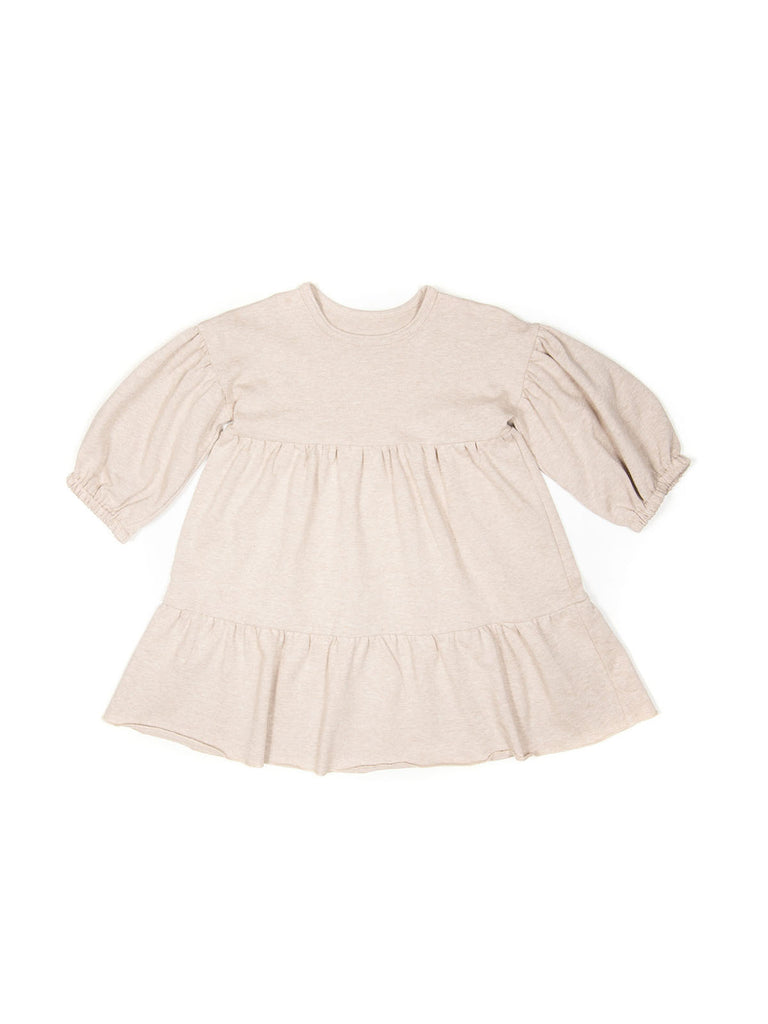 Huttelihut Daily Cotton Dress for Girls in Camel