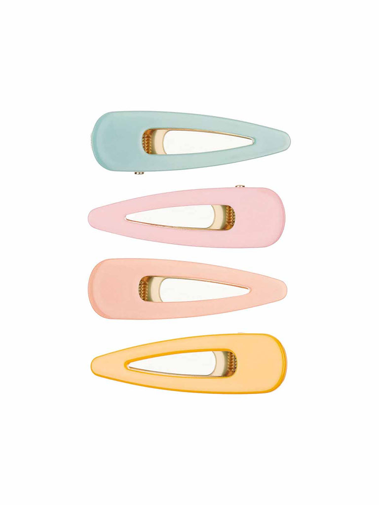 Mimi and Lula marseille acetate hair clips. pastel coloured hair clips for girls.