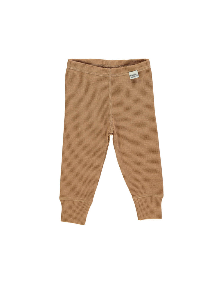 Poudre Organic Baby Waffle Leggings Indian Tan