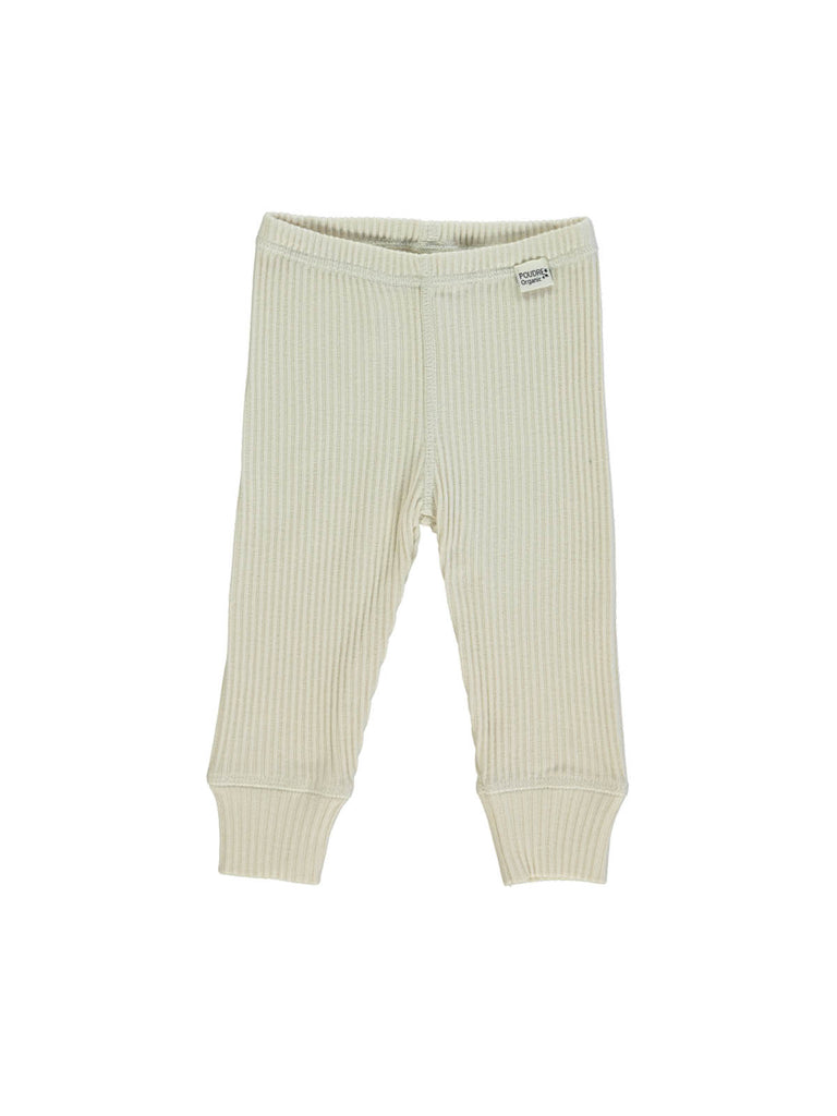 Poudre Organic almond Rib leggings for babies and girls