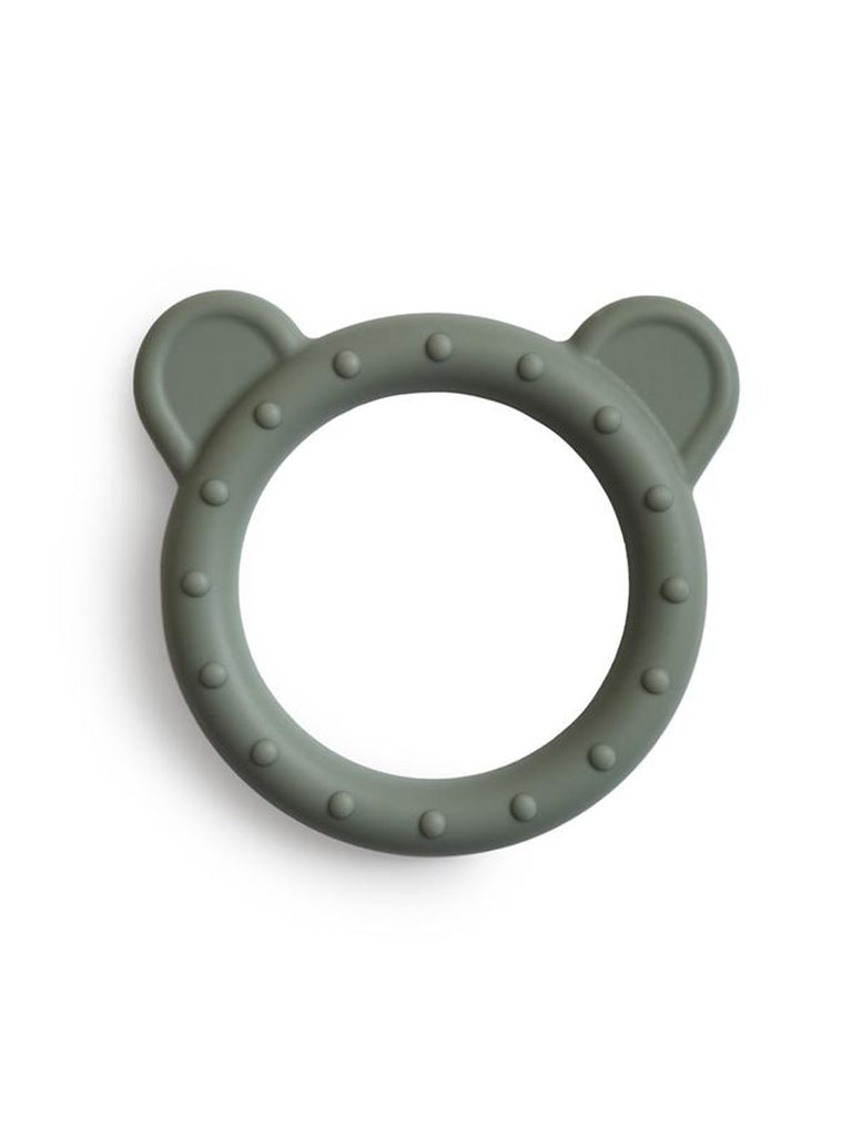 Mushie silicone bear teether dried thyme