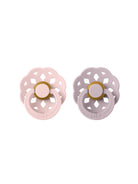 bibs boheme pacifier blossom and dusty lilac.