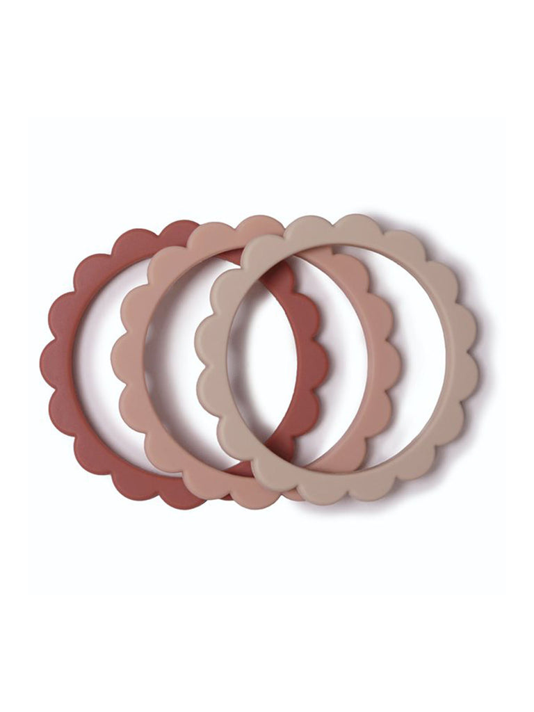 Mushie Baby Teething Flower Bracelet Rose