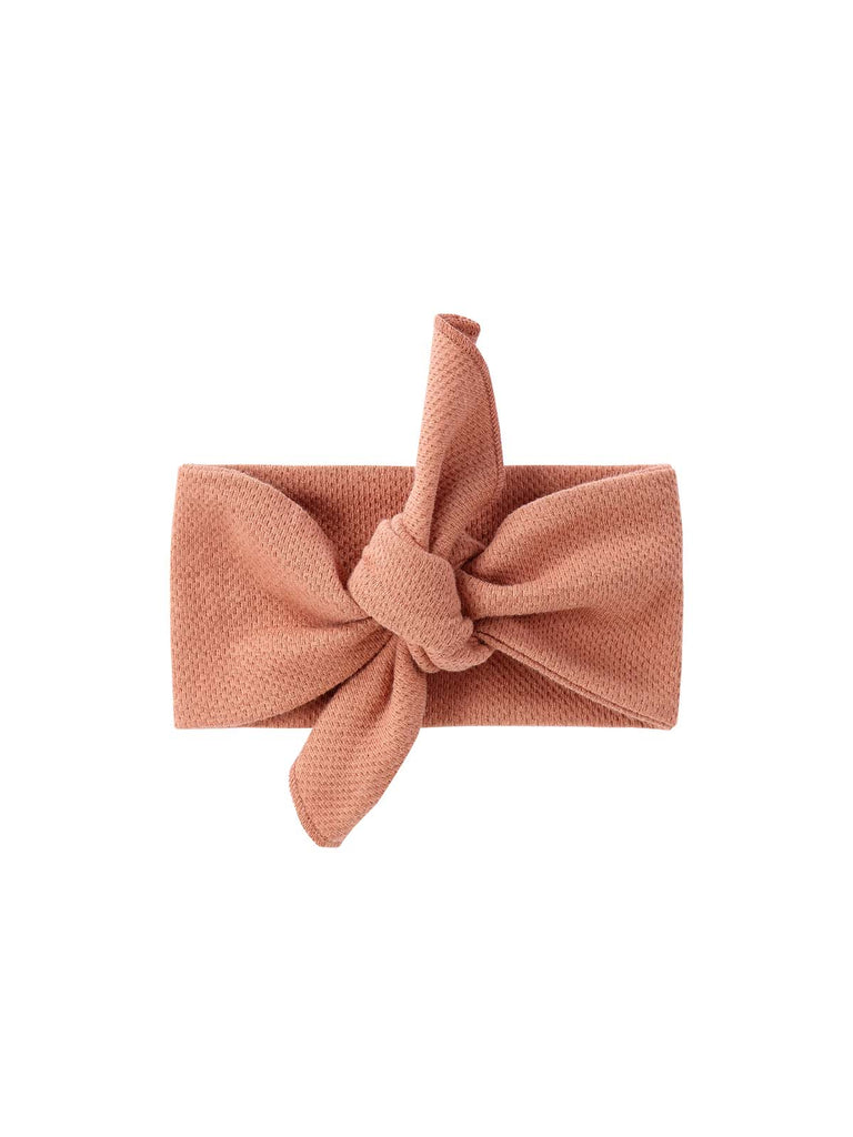 Susukoshi Baby Headband Terracotta Pointelle