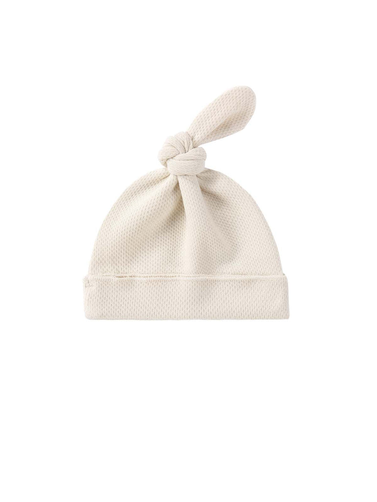Susukoshi Knotted Baby Hat Powder Pointelle