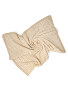 GROWN Organic Knit Baby Blanket in River color, soft and cozy for infants, made from organic materials, with a textured knit pattern.