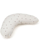 Konges Slojd Kapok nursing pillow cover in lemon color, soft fabric with a gentle, decorative design suitable for breastfeeding or tummy time.