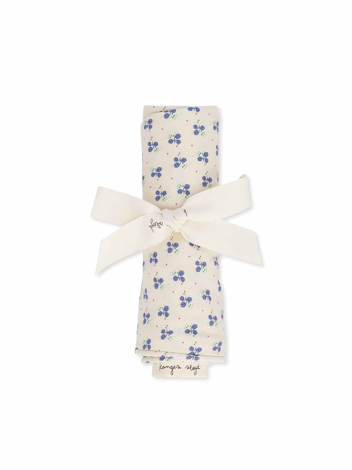 Konges Slojd Kapok nursing pillow cover in bluebell fabric with soft, breathable material and subtle pattern detail.