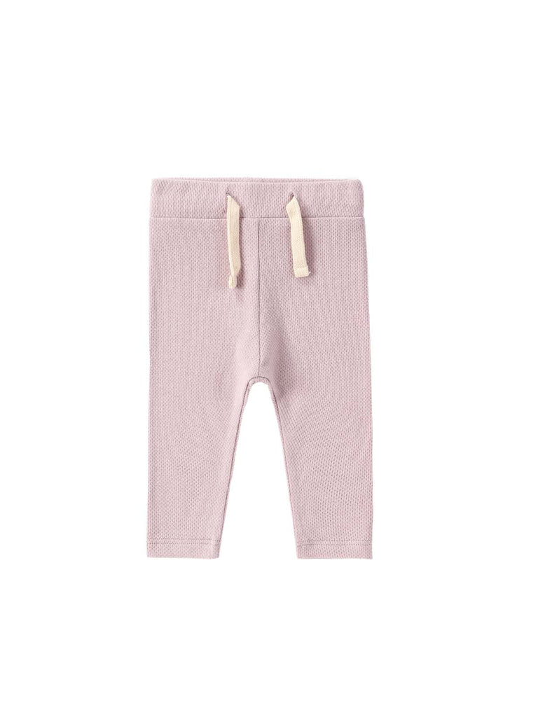 Susukoshi pale lilac pointelle leggings for babies