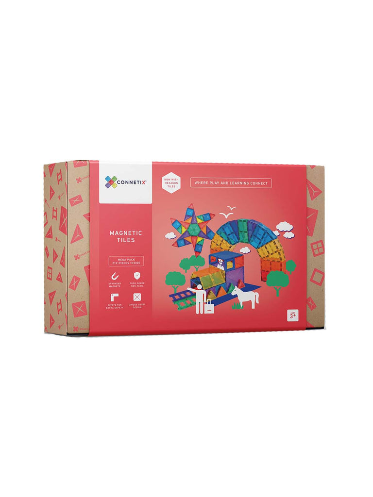 Connetix magnetic building tiles 212 piece mega pack