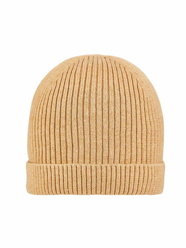 Toshi kids fine rib beanie copper