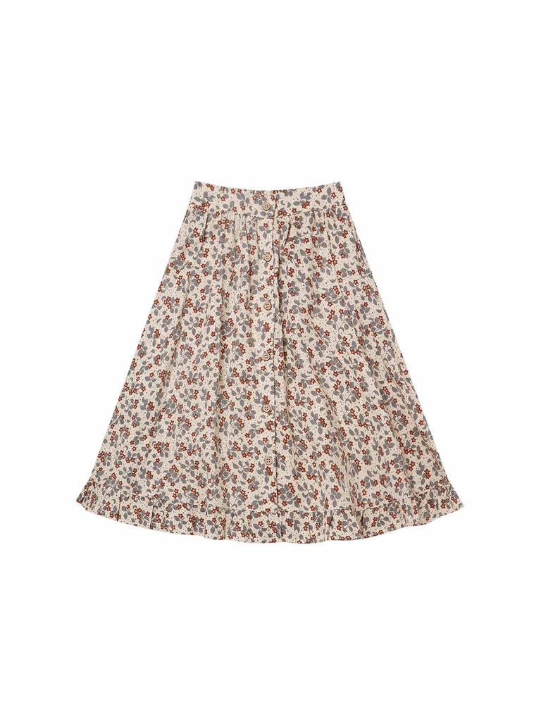 Rylee + Cru girl's floral skirt. Ankle length skirt. Maxi skirt.