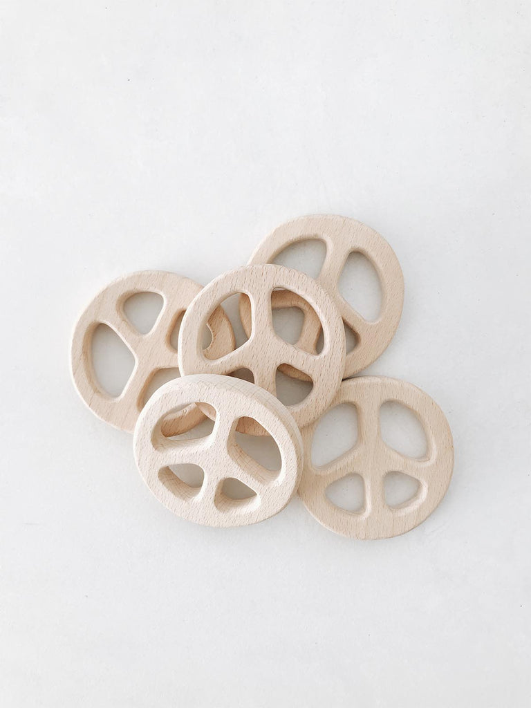 Lion + Lamb Eco Wooden Peach Teether