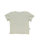 Poudre Organic honey-colored T-shirt for women, soft organic cotton, casual fit, showcasing front design and comfortable style.
