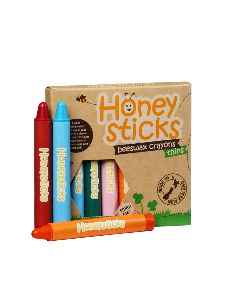 Honeysticks Beeswax thin crayons for kids. made from natural ingredients