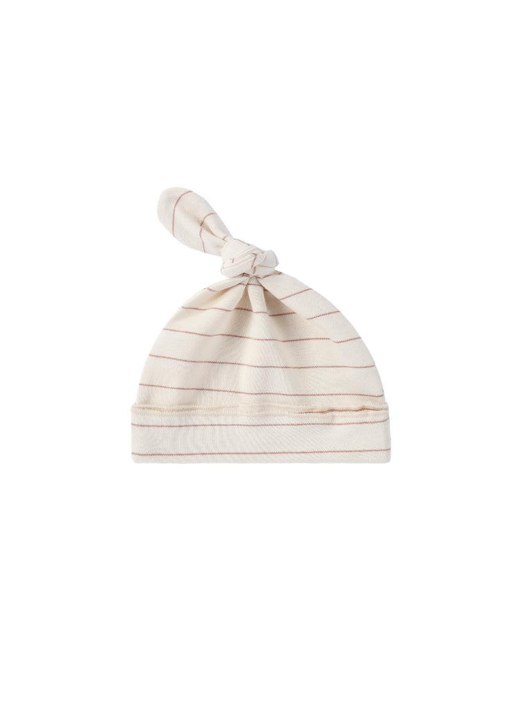 Susukoshi knotted hat cocoa stripes